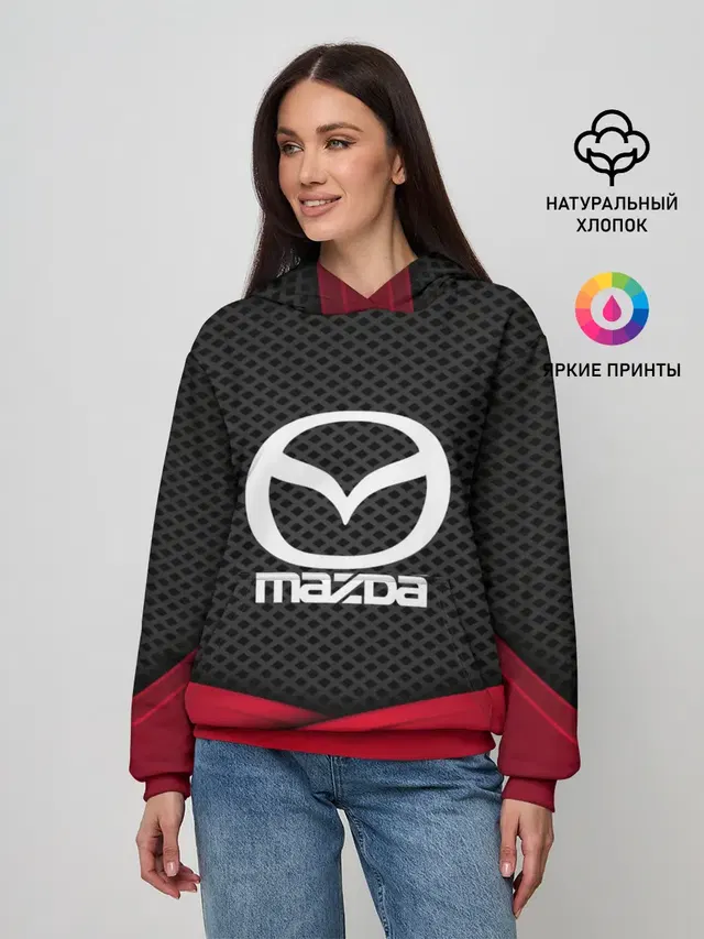 Женское худи с принтом «Mazda»