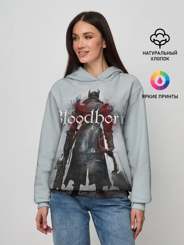 Женское худи с принтом «Bloodborne»