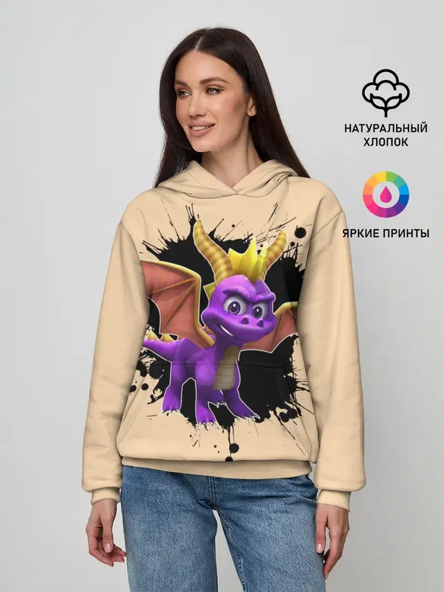 Женское худи с принтом «Игры — Spyro»