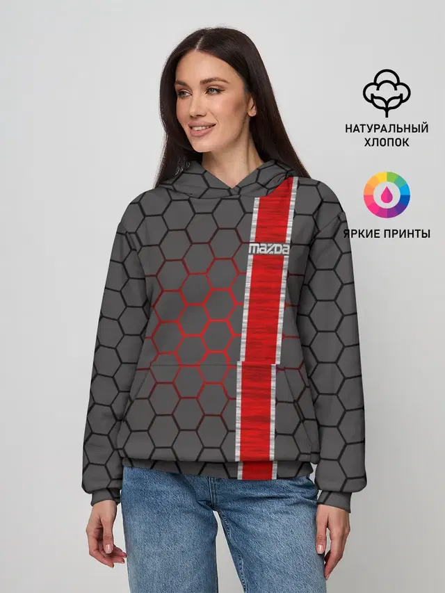 Женское худи с принтом «Vertical stripe»