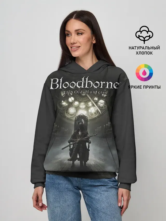 Женское худи с принтом «Bloodborne»