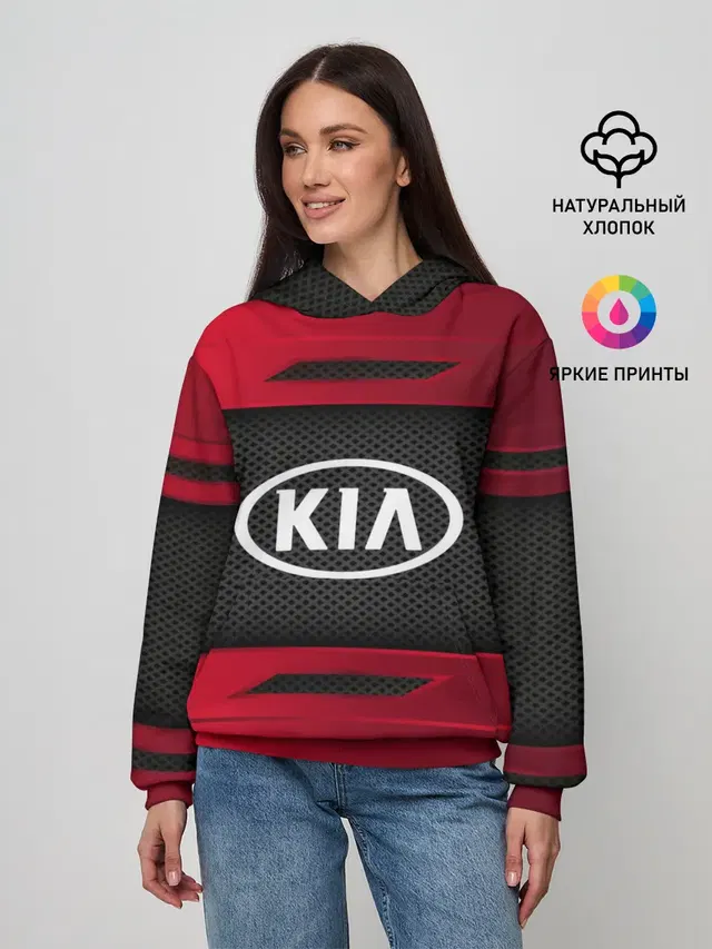 Женское худи с принтом «KIA — KIA SPORT»