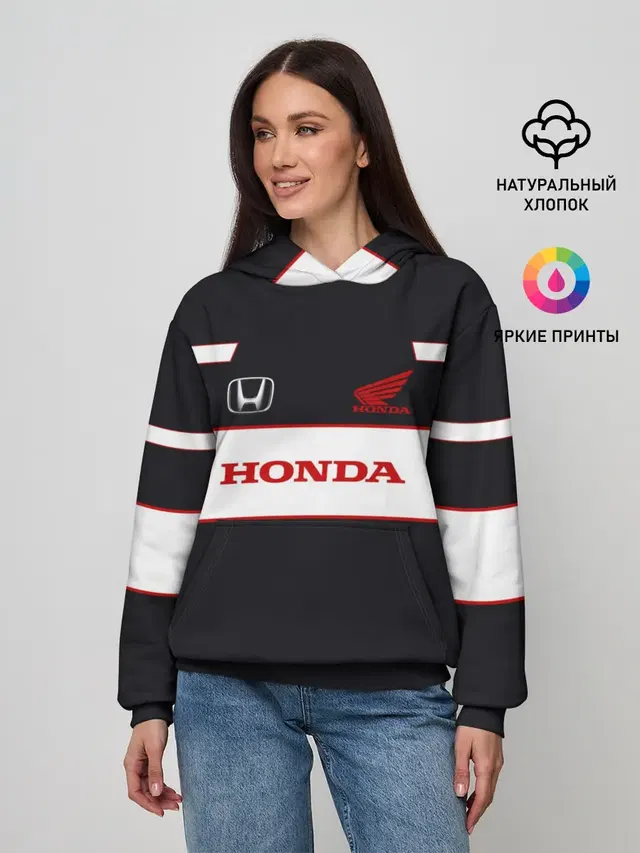 Женское худи с принтом «Honda»