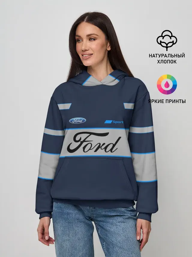 Женское худи с принтом «Ford»