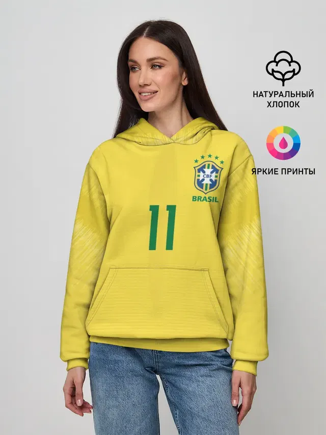 Женское худи с принтом «Coutinho home WC 2018»