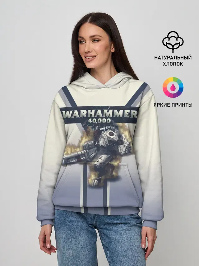 Женское худи с принтом «Warhammer — Warhammer 40000: Tau Empire»