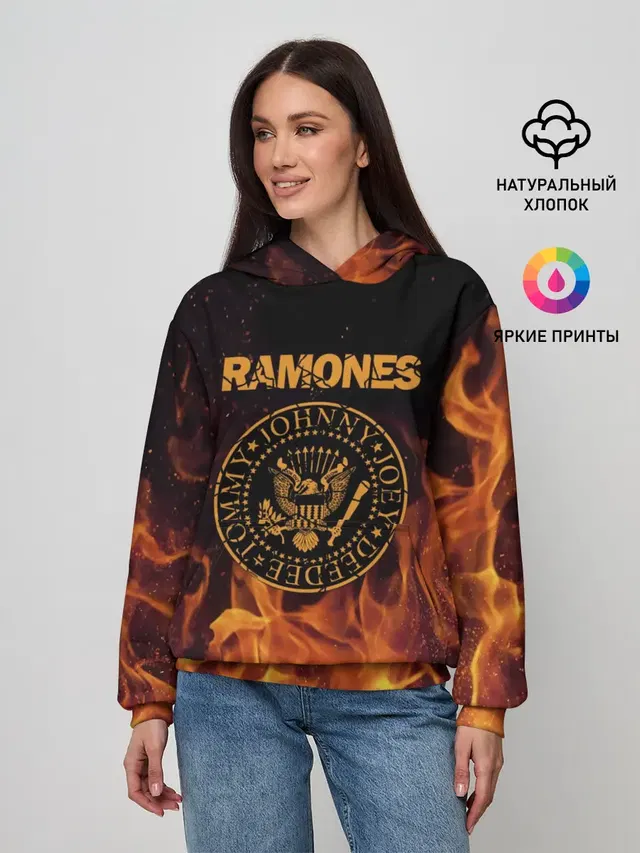 Женское худи с принтом «Ramones»