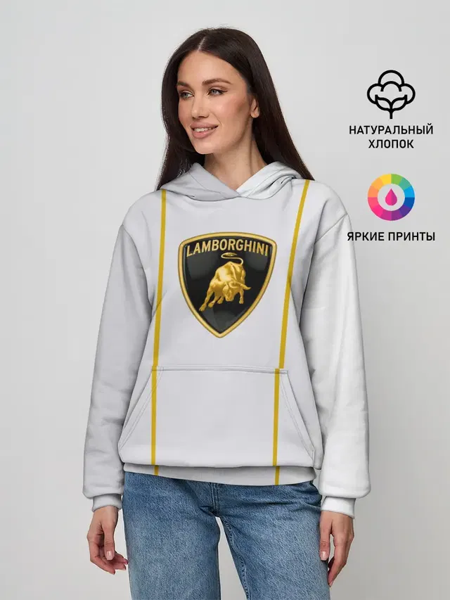 Женское худи с принтом «Lamborghini»