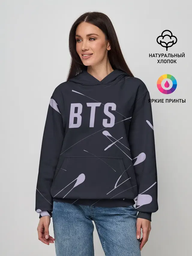 Женское худи с принтом «BTS»