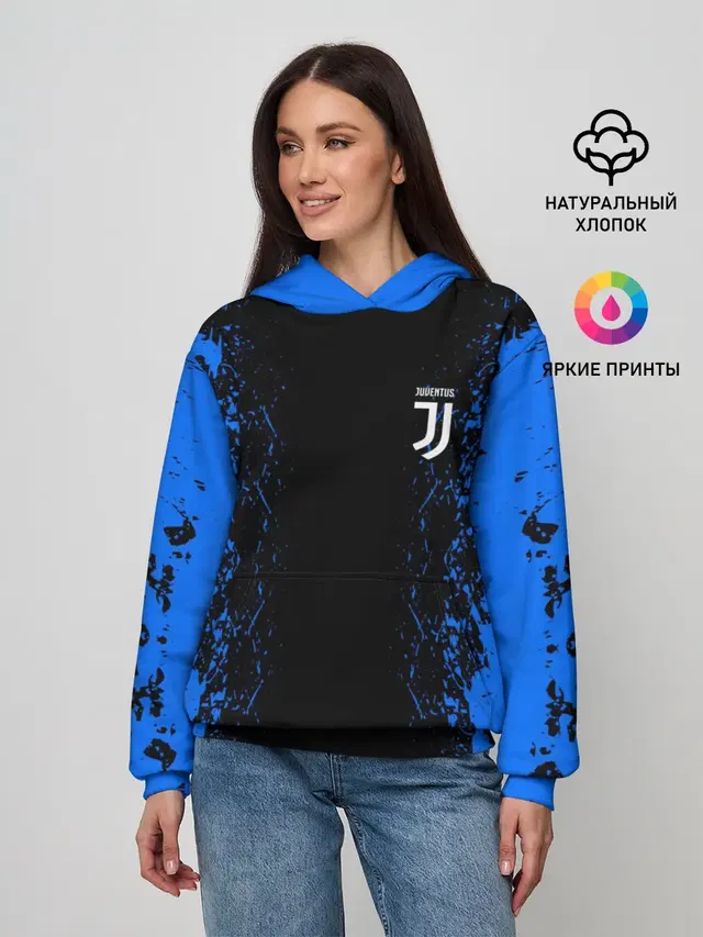 Женское худи с принтом «Ювентус — JUVENTUS SPORT»