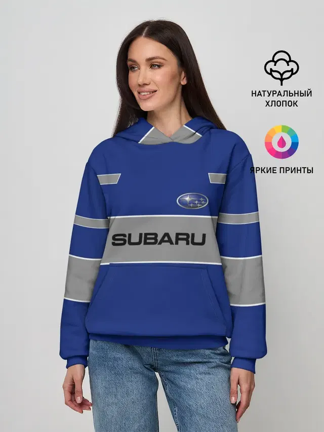 Женское худи с принтом «Subaru»