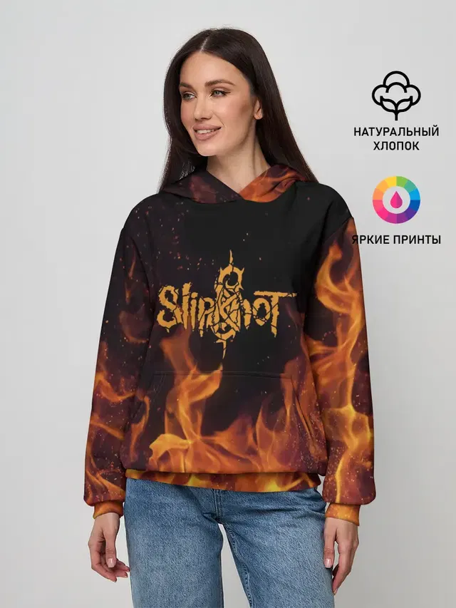 Женское худи с принтом «Fire»