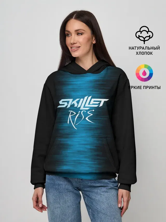 Женское худи с принтом «Skillet Rise»