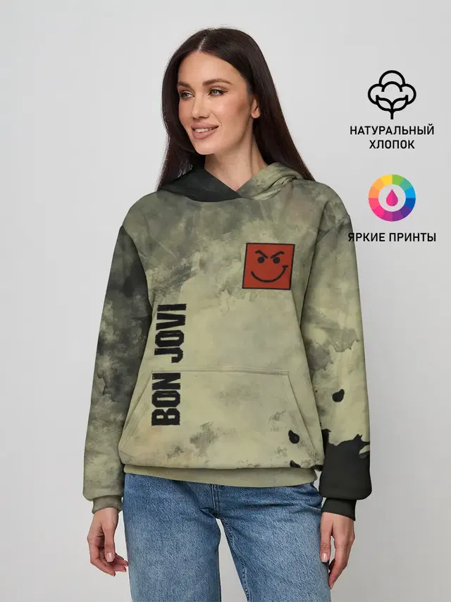 Женское худи с принтом «Smiley face»
