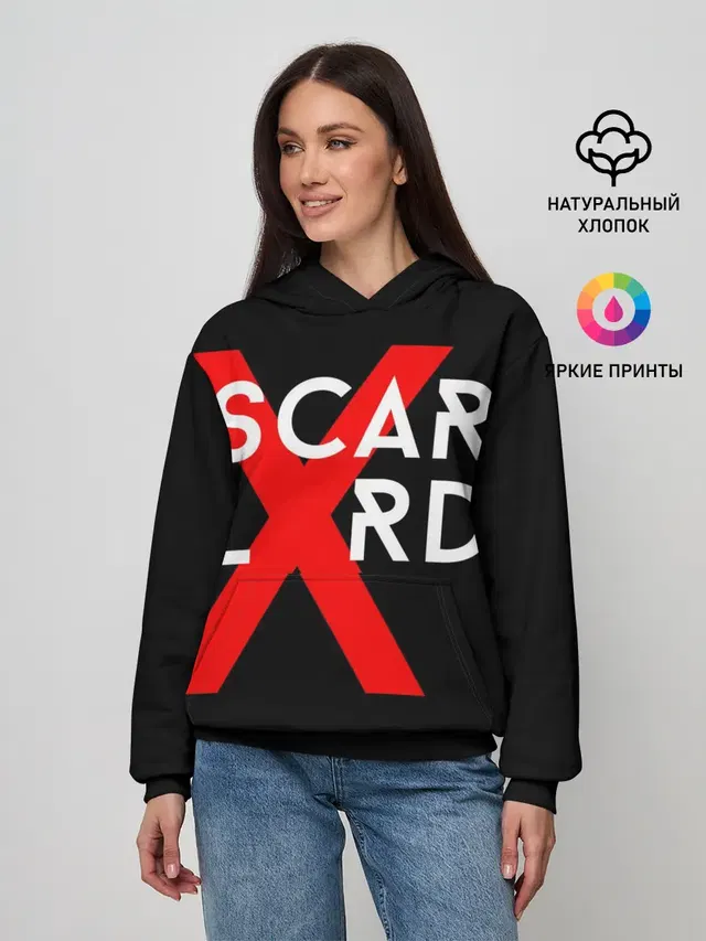 Женское худи с принтом «Scarlxrd — scarlxrd_3»
