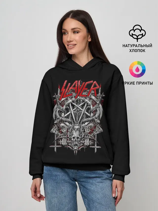 Женское худи с принтом «Slayer»