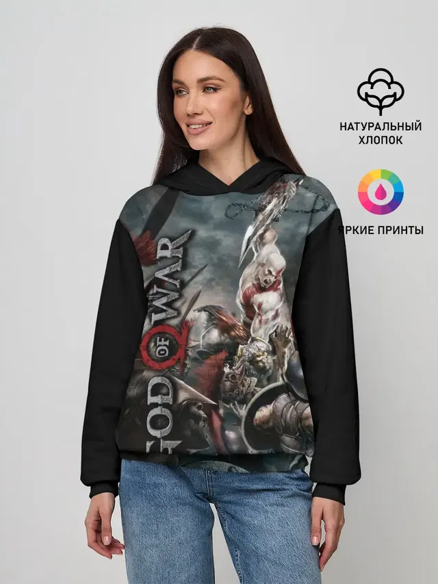 Женское худи с принтом «God of war»