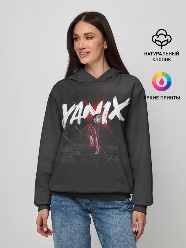 Женское худи с принтом «Yanix»