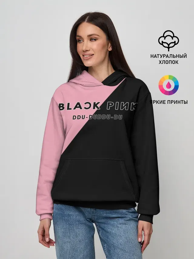 Женское худи с принтом «BlackPink — DDU-DU DDU-DU BlackPink»