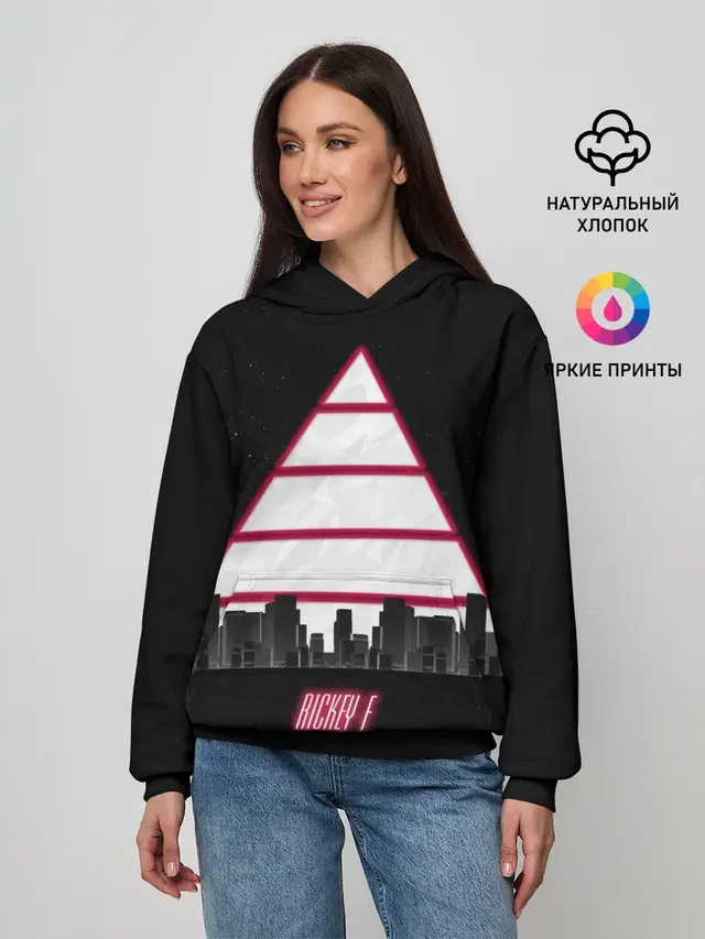 Женское худи с принтом «Rickey F — Triangle»