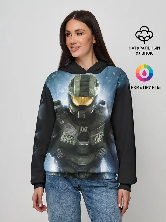 Женское худи с принтом «Master Chief»