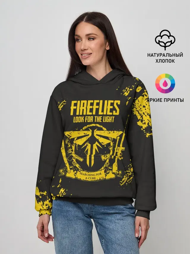 Женское худи с принтом «Fireflies»