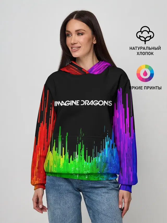 Женское худи с принтом «Imagine Dragons»