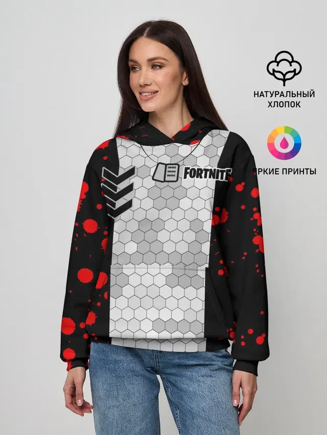 Женское худи с принтом «Фортнайт — Fortnite: Штурмовик»
