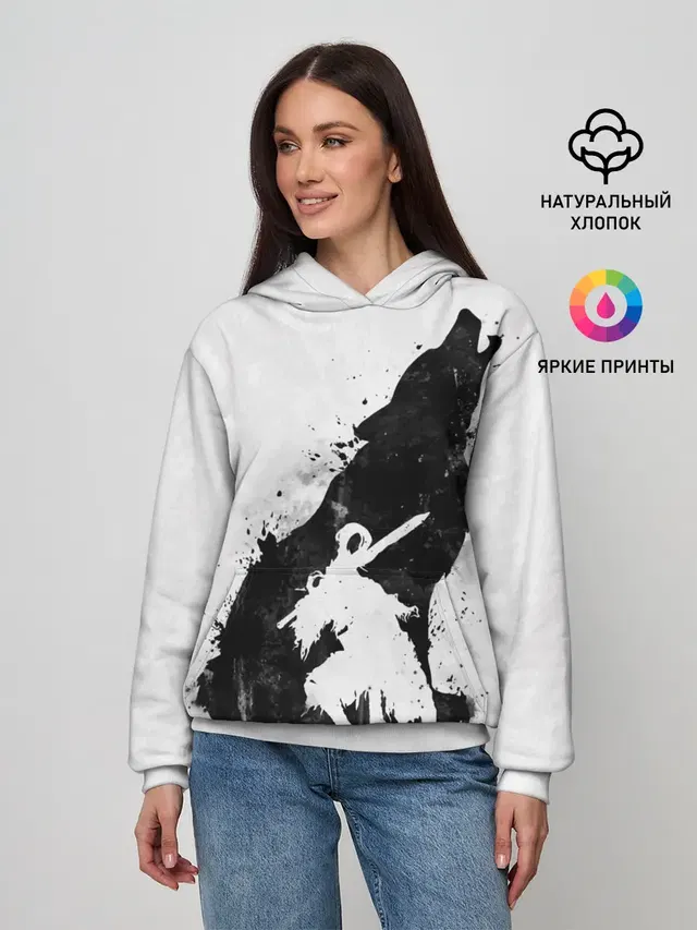 Женское худи с принтом «Howling Wolf»