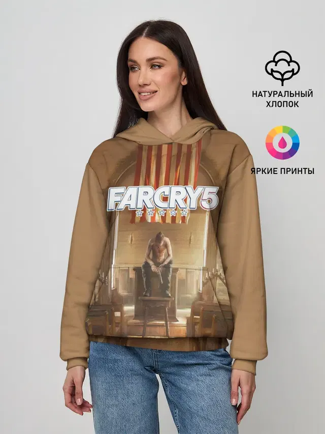 Женское худи с принтом «Joseph Seed — Far Cry 5»