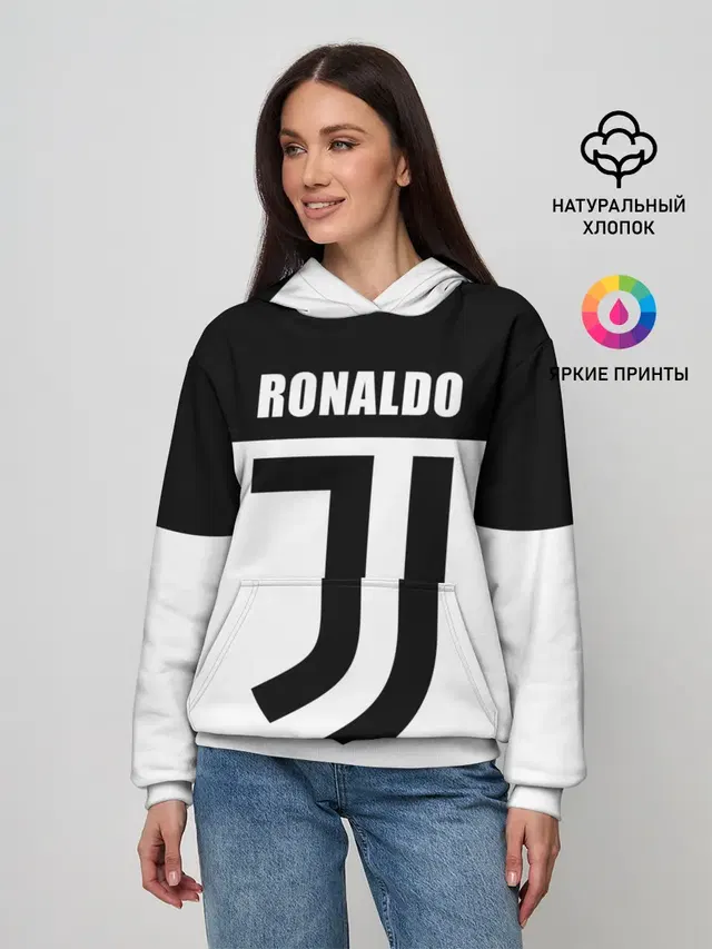 Женское худи с принтом «Ювентус — Ronaldo Juventus»