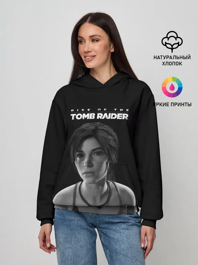 Женское худи с принтом «Lara Croft — Rise if The Tomb Raider»