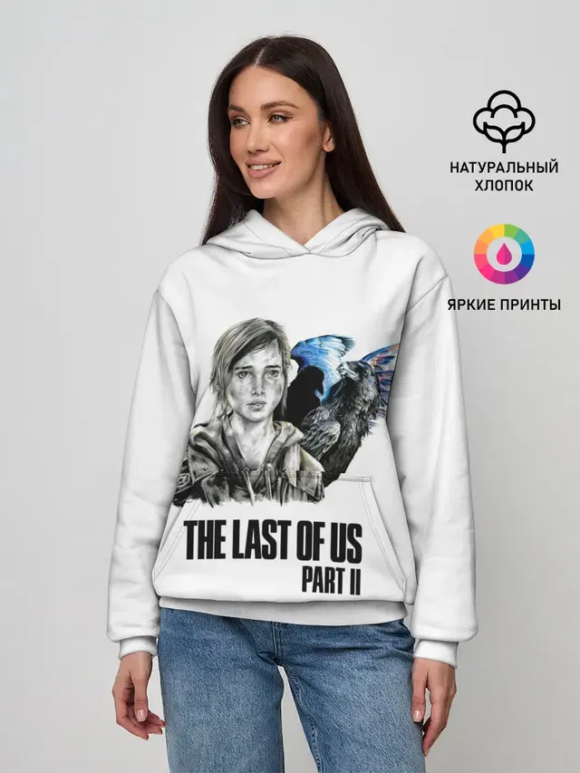 Женское худи с принтом «Raven — The last of US 2»