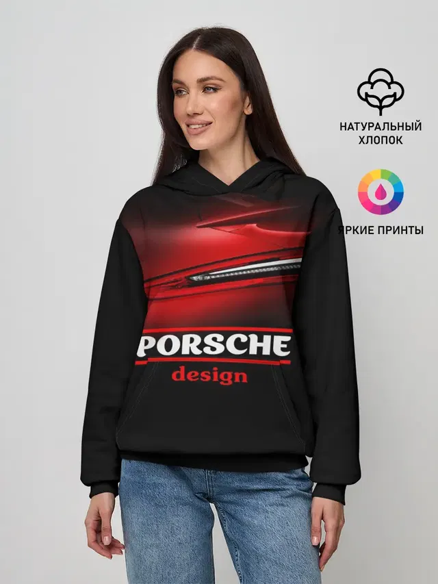 Женское худи с принтом «Porsche design»