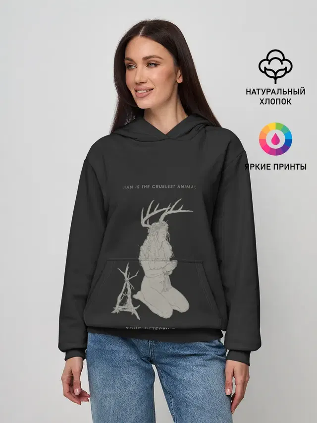 Женское худи с принтом «True Detective»