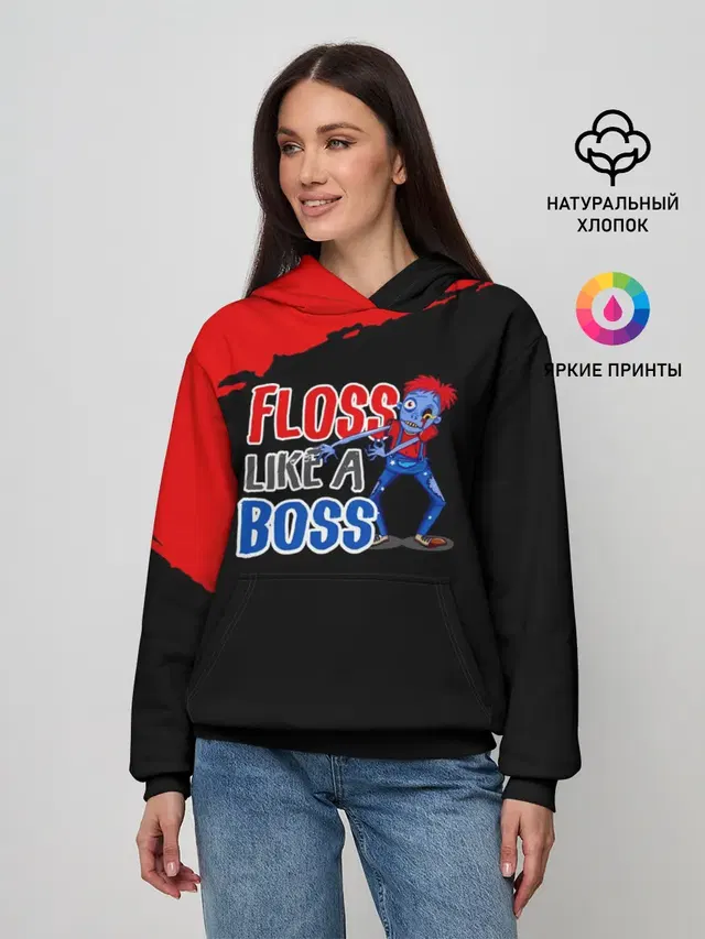 Женское худи с принтом «Фортнайт — Floss like a boss»