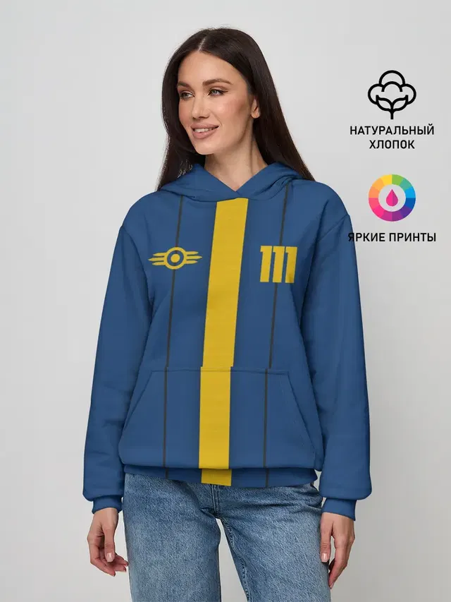 Женское худи с принтом «Fallout Vault 111»