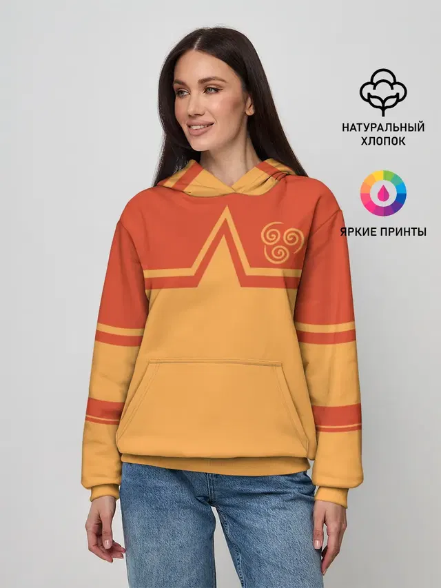 Женское худи с принтом «Avatar Aang»