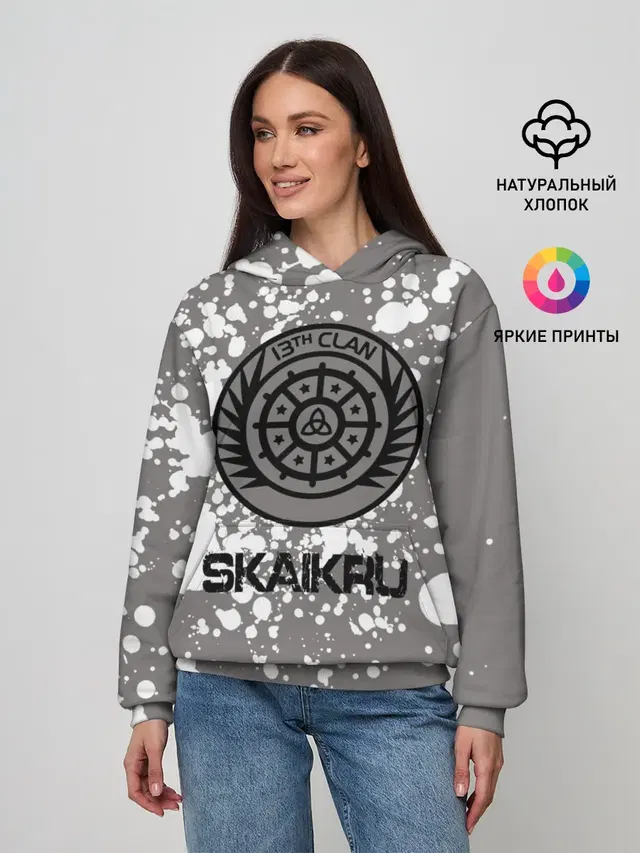 Женское худи с принтом «Skaikru»