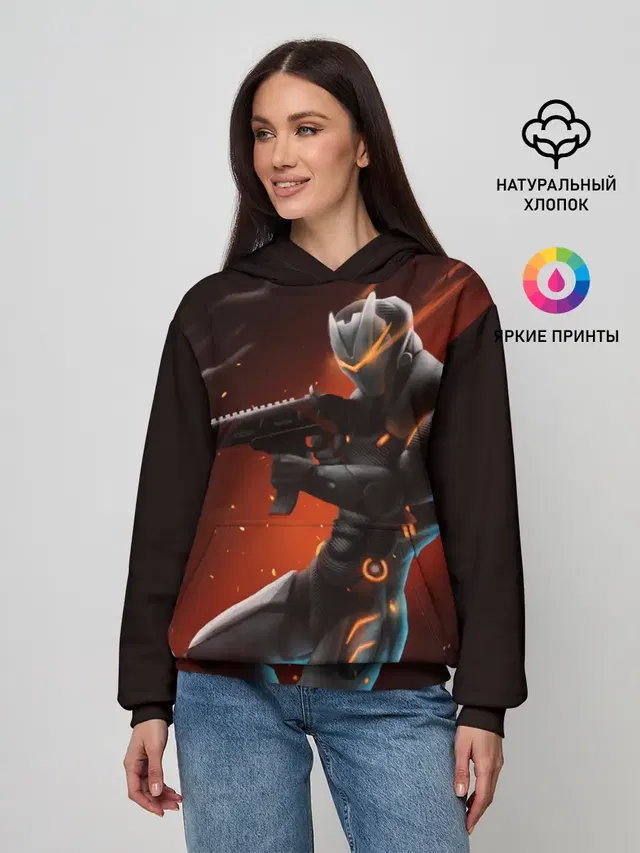 Женское худи с принтом «Фортнайт — Omega»