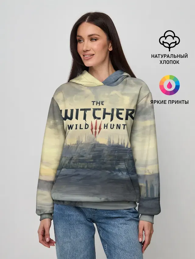 Женское худи с принтом «Witcher 3 — The Witcher 3: Wild Hunt»