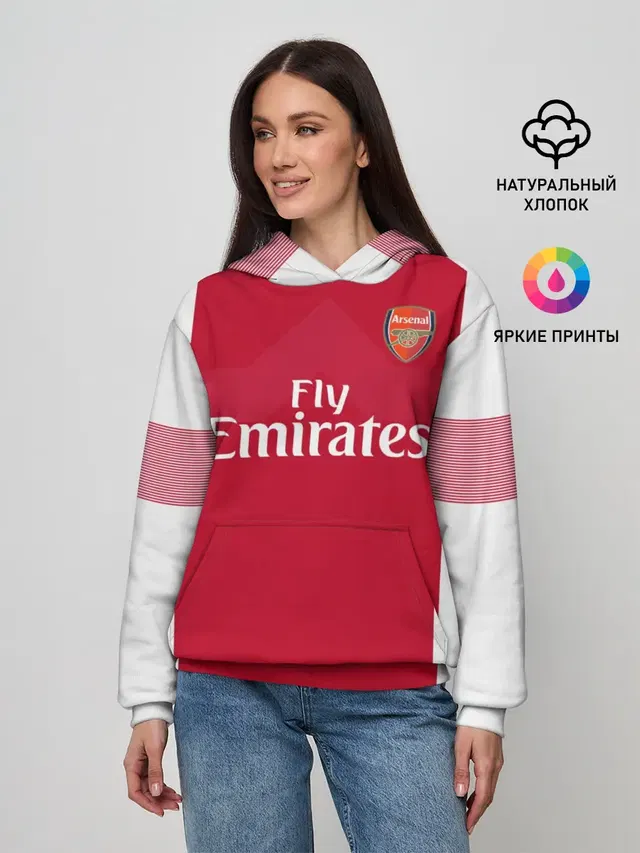 Женское худи с принтом «Ozil home 18-19»