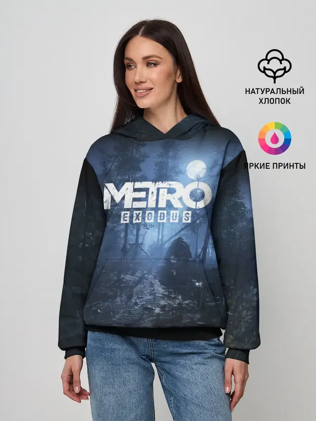 Женское худи с принтом «Metro Exodus»