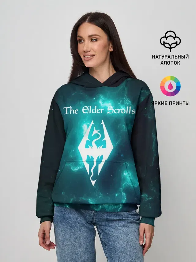 Женское худи с принтом «The Elder Scrolls»