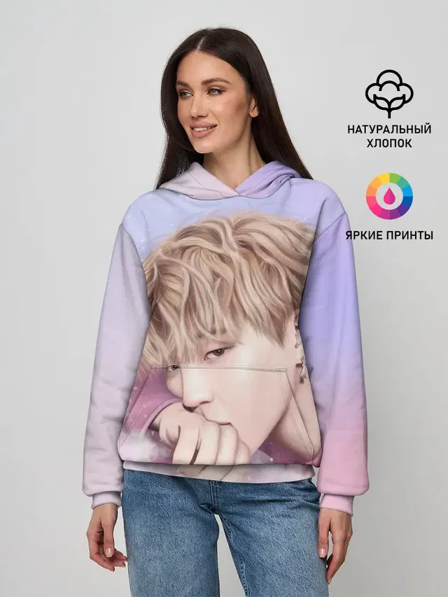 Женское худи с принтом «BTS»