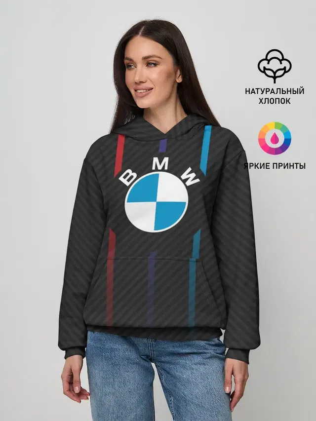 Женское худи с принтом «BMW»