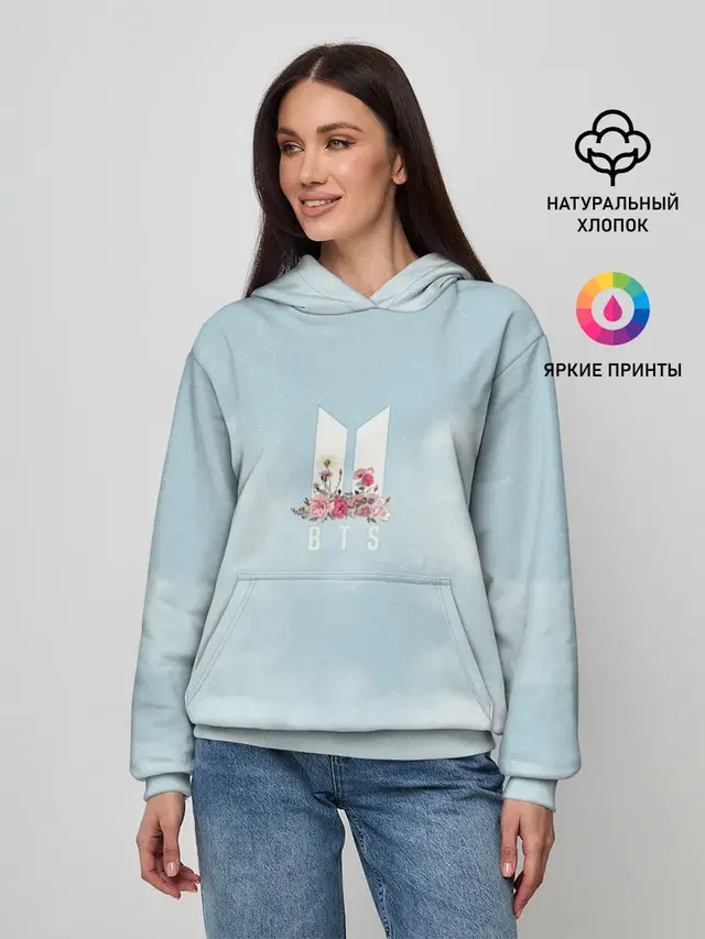 Женское худи с принтом «BTS»