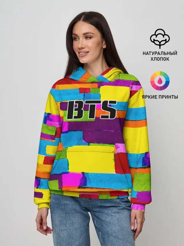 Женское худи с принтом «BTS»
