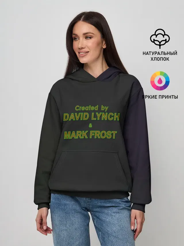 Женское худи с принтом «Твин Пикс — Created by Lynch & Frost»