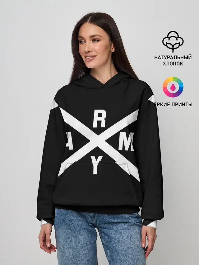 Женское худи с принтом «BTS — BTS ARMY»